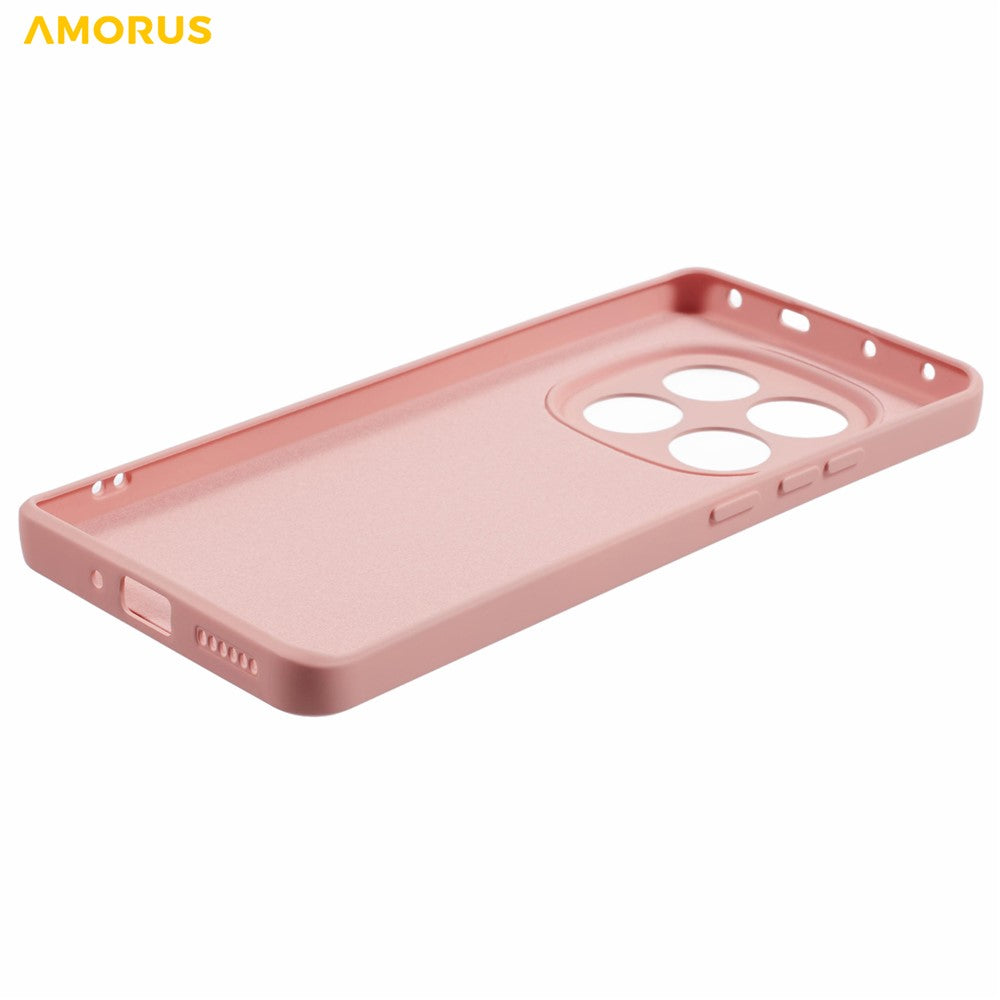 AMORUS For Xiaomi Poco M8 Pro 5G / Redmi Note 15 Pro+ 5G (Global) Case Precise Cutouts TPU Fiber Lining Shockproof Phone Cover - Pink