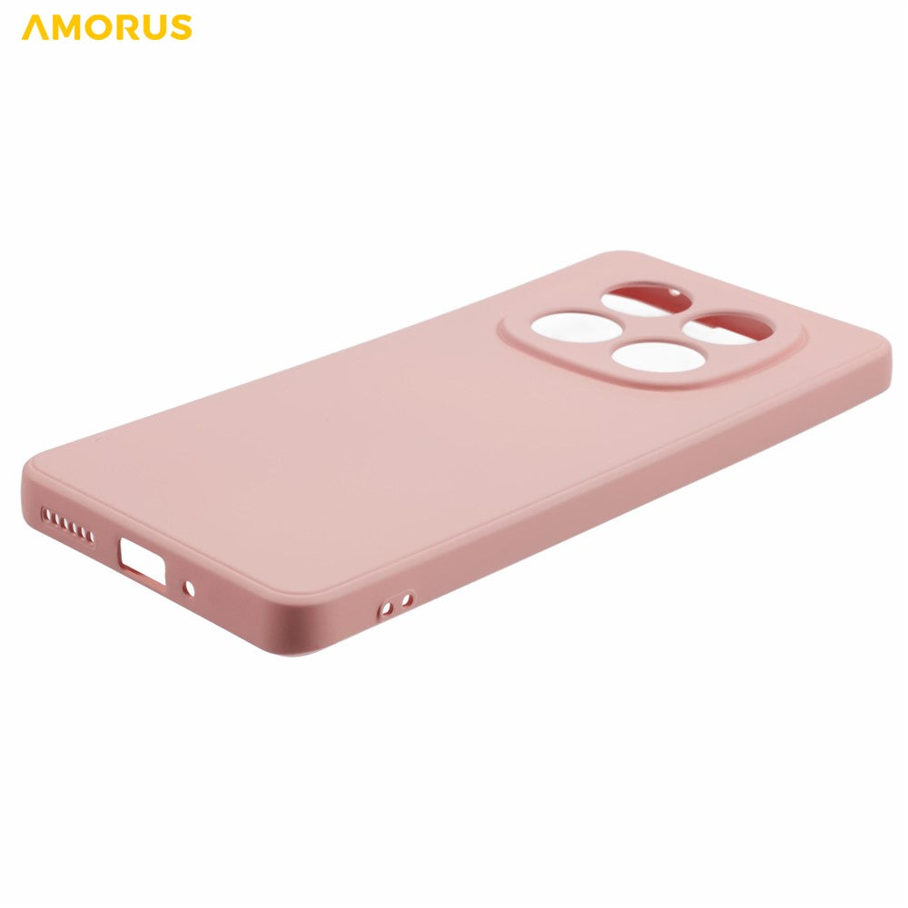AMORUS For Xiaomi Poco M8 Pro 5G / Redmi Note 15 Pro+ 5G (Global) Case Precise Cutouts TPU Fiber Lining Shockproof Phone Cover - Pink