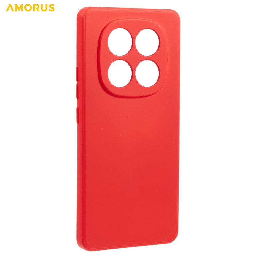 AMORUS For Xiaomi Poco M8 Pro 5G / Redmi Note 15 Pro+ 5G (Global) Case Precise Cutouts TPU Fiber Lining Shockproof Phone Cover - Red