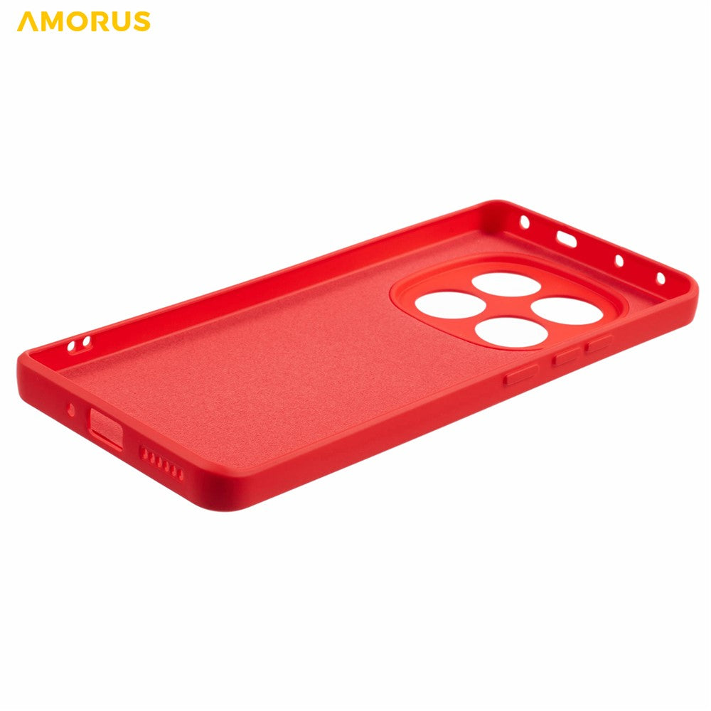 AMORUS For Xiaomi Poco M8 Pro 5G / Redmi Note 15 Pro+ 5G (Global) Case Precise Cutouts TPU Fiber Lining Shockproof Phone Cover - Red