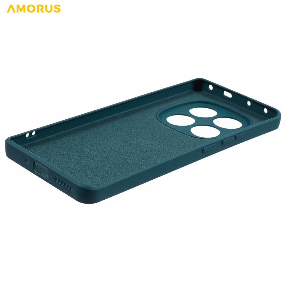 AMORUS For Xiaomi Poco M8 Pro 5G / Redmi Note 15 Pro+ 5G (Global) Case Precise Cutouts TPU Fiber Lining Shockproof Phone Cover - Army Green