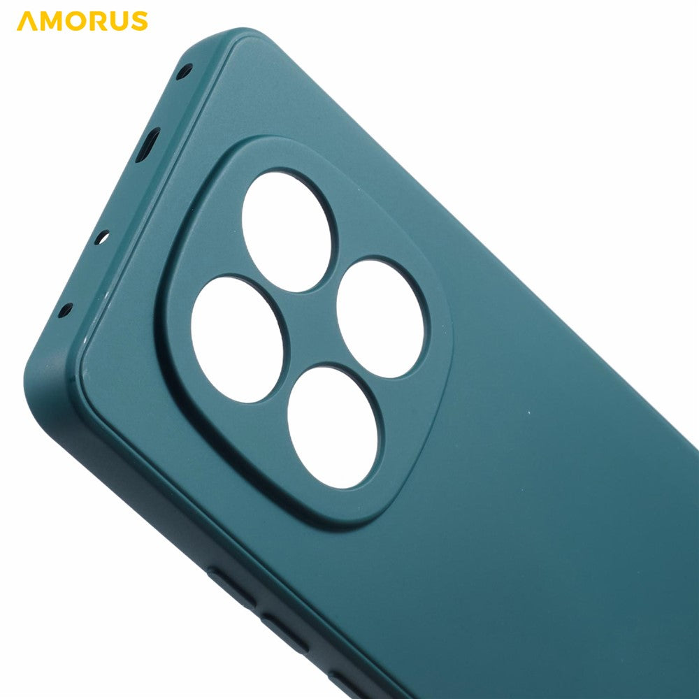 AMORUS For Xiaomi Poco M8 Pro 5G / Redmi Note 15 Pro+ 5G (Global) Case Precise Cutouts TPU Fiber Lining Shockproof Phone Cover - Army Green