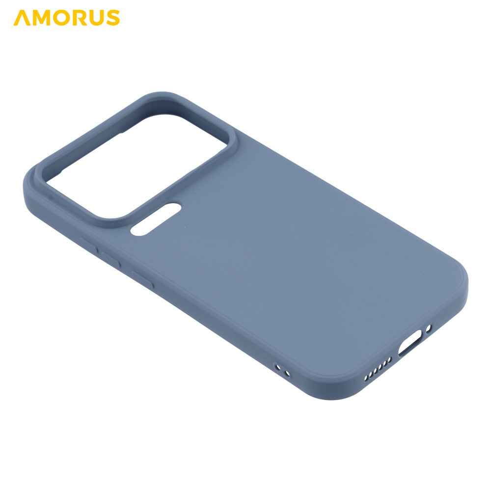 AMORUS For Xiaomi 17 Pro Case Precise Cutouts TPU Fiber Lining Shockproof Phone Cover - Lavender Grey
