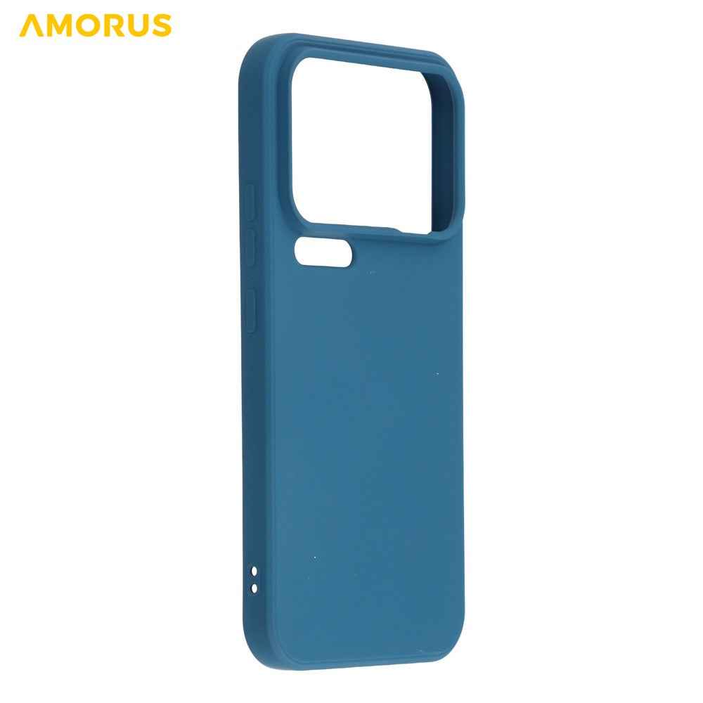 AMORUS For Xiaomi 17 Pro Case Precise Cutouts TPU Fiber Lining Shockproof Phone Cover - Sapphire