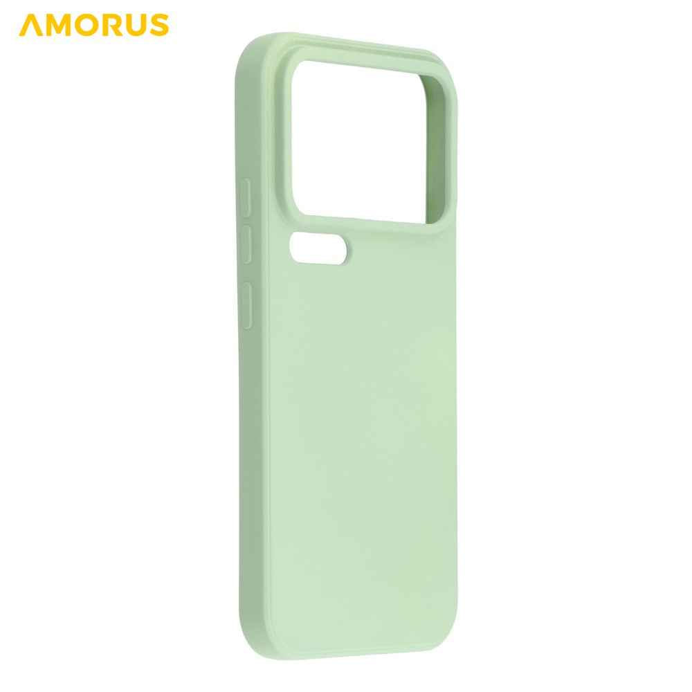 AMORUS For Xiaomi 17 Pro Case Precise Cutouts TPU Fiber Lining Shockproof Phone Cover - Matcha Green