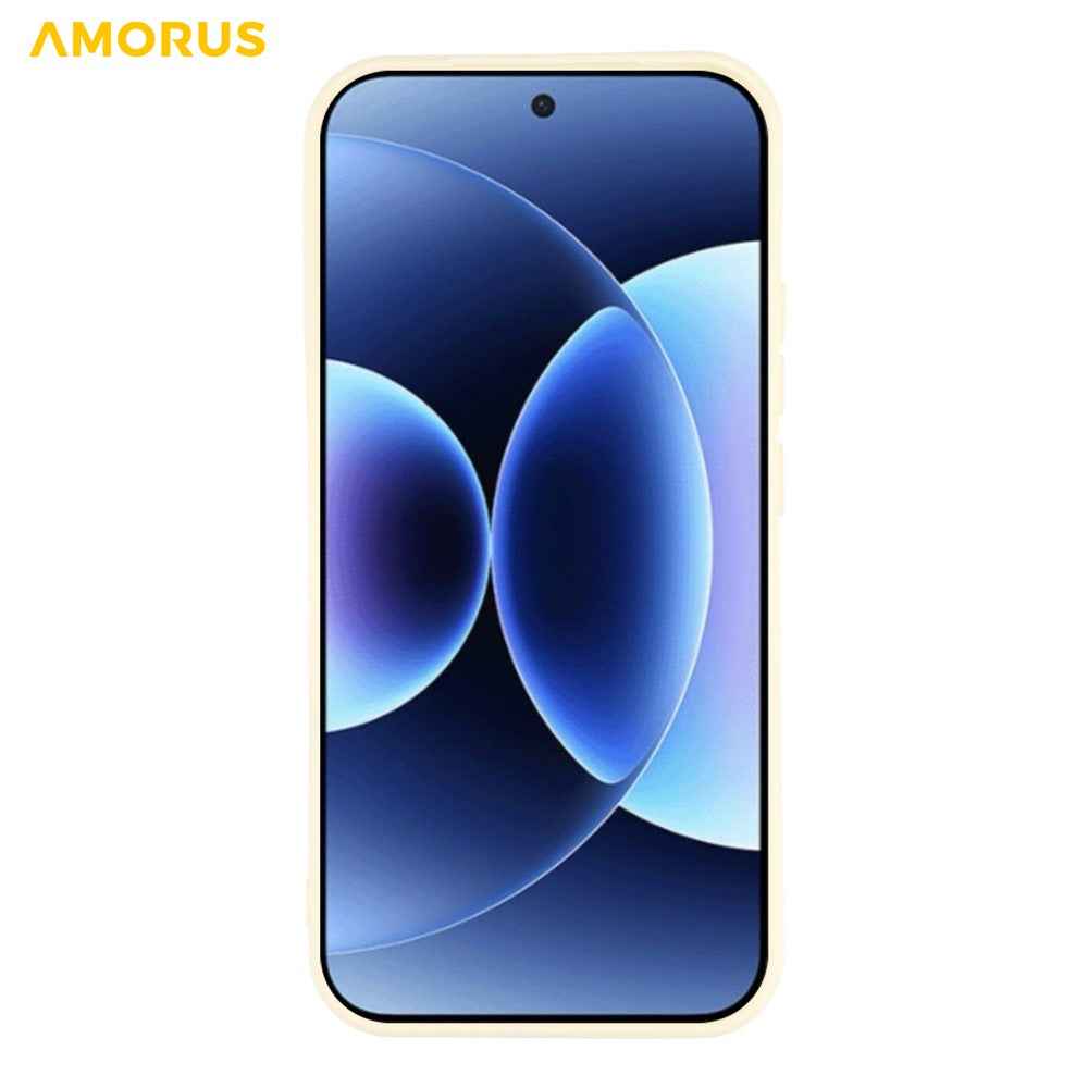 AMORUS For Xiaomi 17 Pro Case Precise Cutouts TPU Fiber Lining Shockproof Phone Cover - White