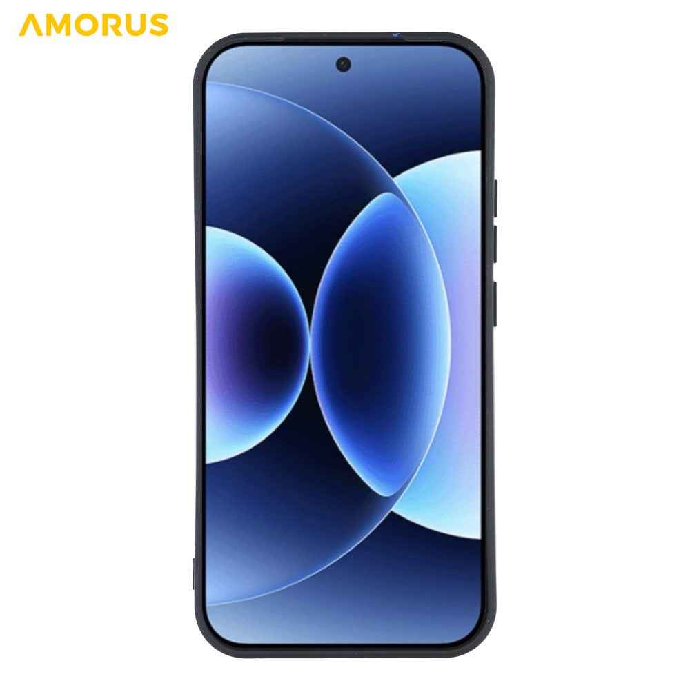 AMORUS For Xiaomi 17 Pro Case Precise Cutouts TPU Fiber Lining Shockproof Phone Cover - Black