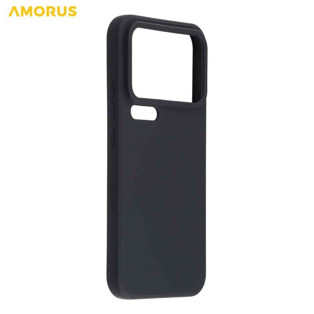 AMORUS For Xiaomi 17 Pro Case Precise Cutouts TPU Fiber Lining Shockproof Phone Cover - Black