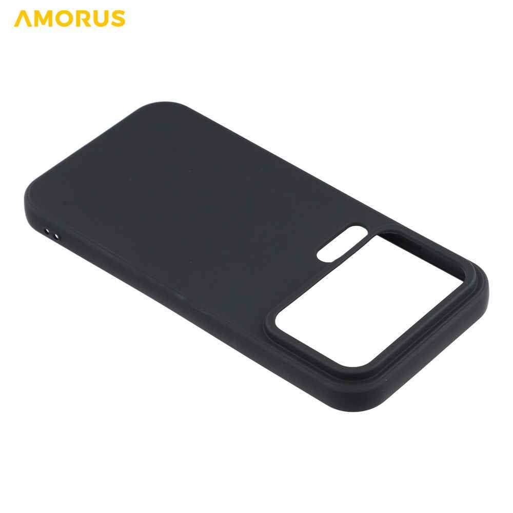 AMORUS For Xiaomi 17 Pro Case Precise Cutouts TPU Fiber Lining Shockproof Phone Cover - Black