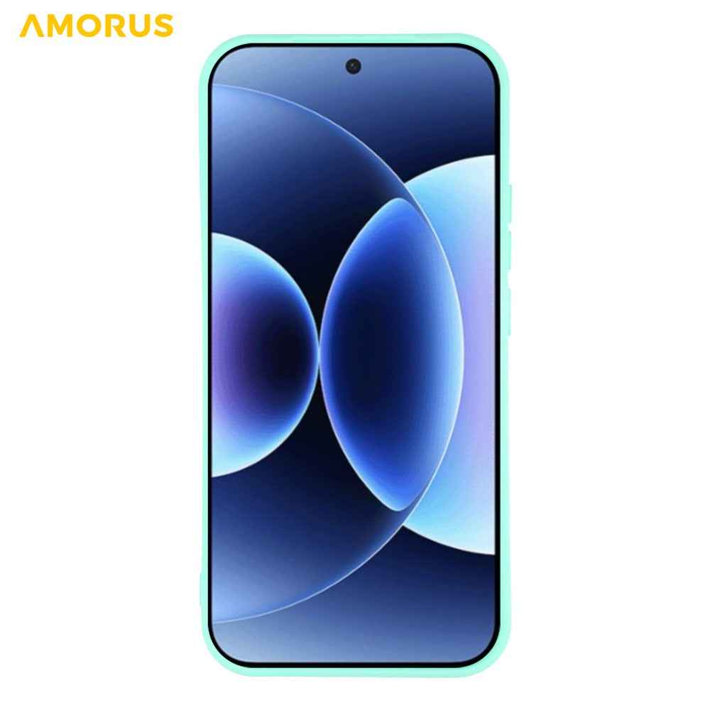 AMORUS For Xiaomi 17 Pro Case Precise Cutouts TPU Fiber Lining Shockproof Phone Cover - Baby Blue