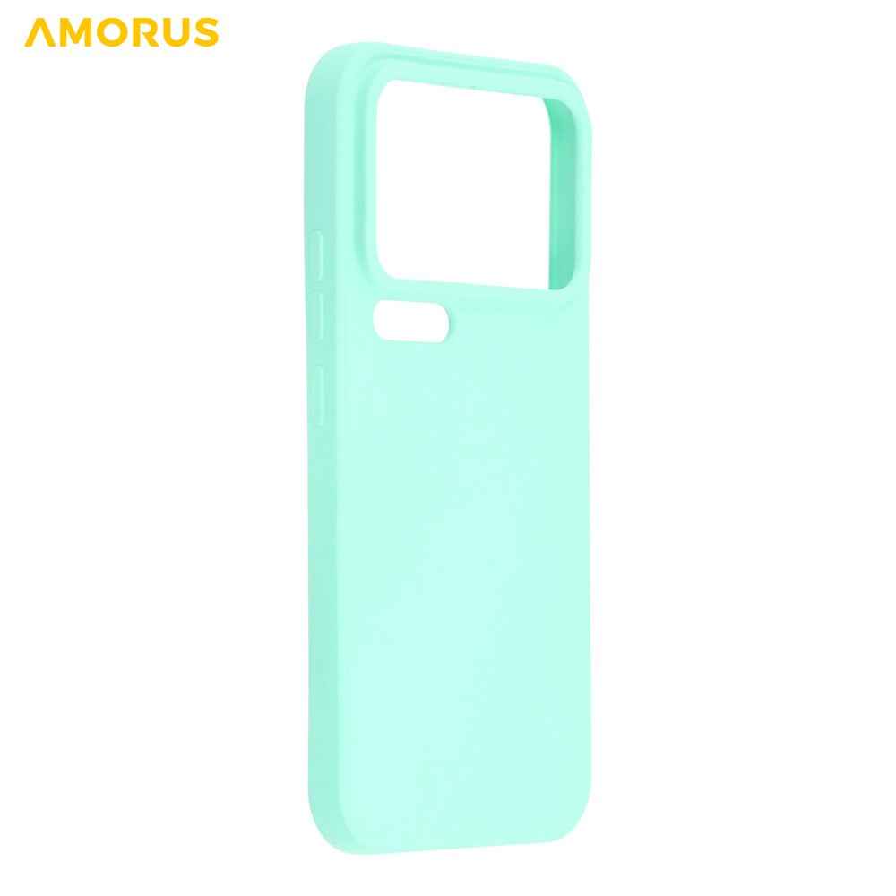 AMORUS For Xiaomi 17 Pro Case Precise Cutouts TPU Fiber Lining Shockproof Phone Cover - Baby Blue