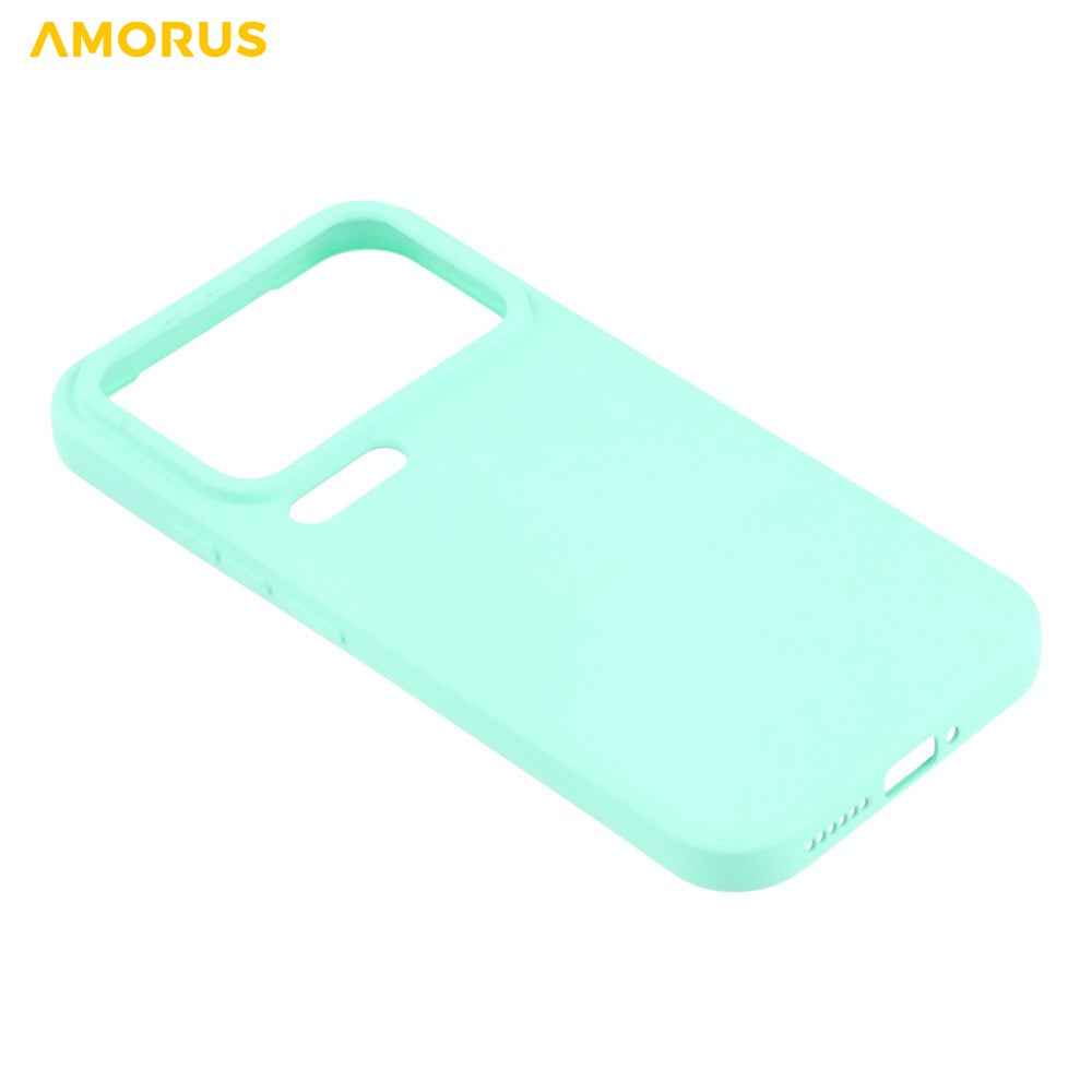 AMORUS For Xiaomi 17 Pro Case Precise Cutouts TPU Fiber Lining Shockproof Phone Cover - Baby Blue