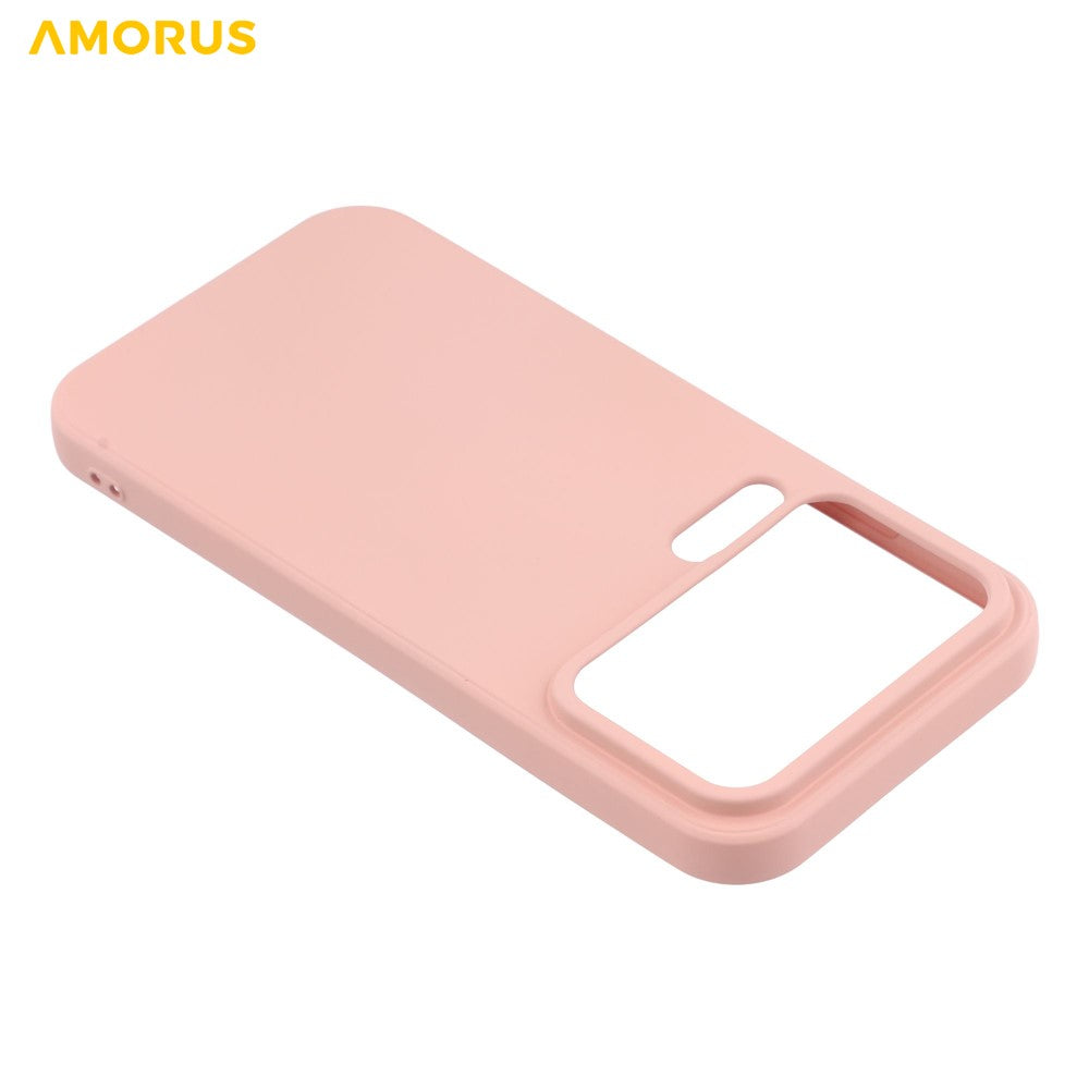 AMORUS For Xiaomi 17 Pro Max Case Precise Cutouts TPU Fiber Lining Shockproof Phone Cover - Pink