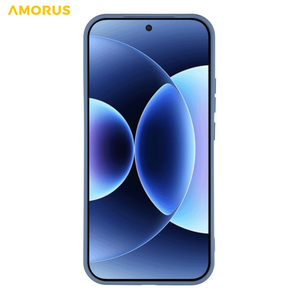 AMORUS For Xiaomi 17 Pro Max Case Precise Cutouts TPU Fiber Lining Shockproof Phone Cover - Lavender Grey