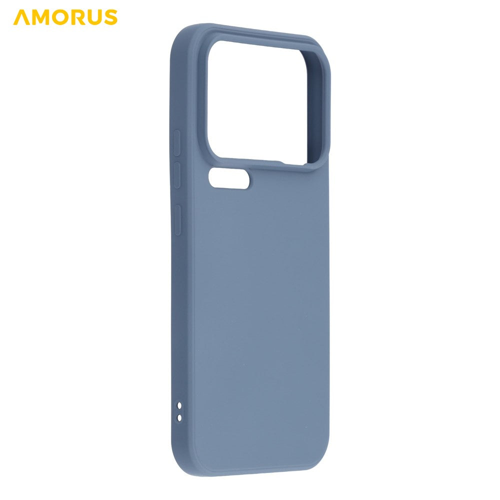 AMORUS For Xiaomi 17 Pro Max Case Precise Cutouts TPU Fiber Lining Shockproof Phone Cover - Lavender Grey