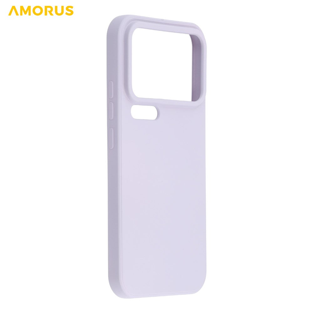 AMORUS For Xiaomi 17 Pro Max Case Precise Cutouts TPU Fiber Lining Shockproof Phone Cover - Purple