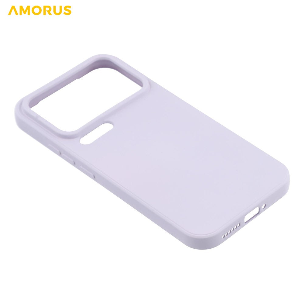 AMORUS For Xiaomi 17 Pro Max Case Precise Cutouts TPU Fiber Lining Shockproof Phone Cover - Purple