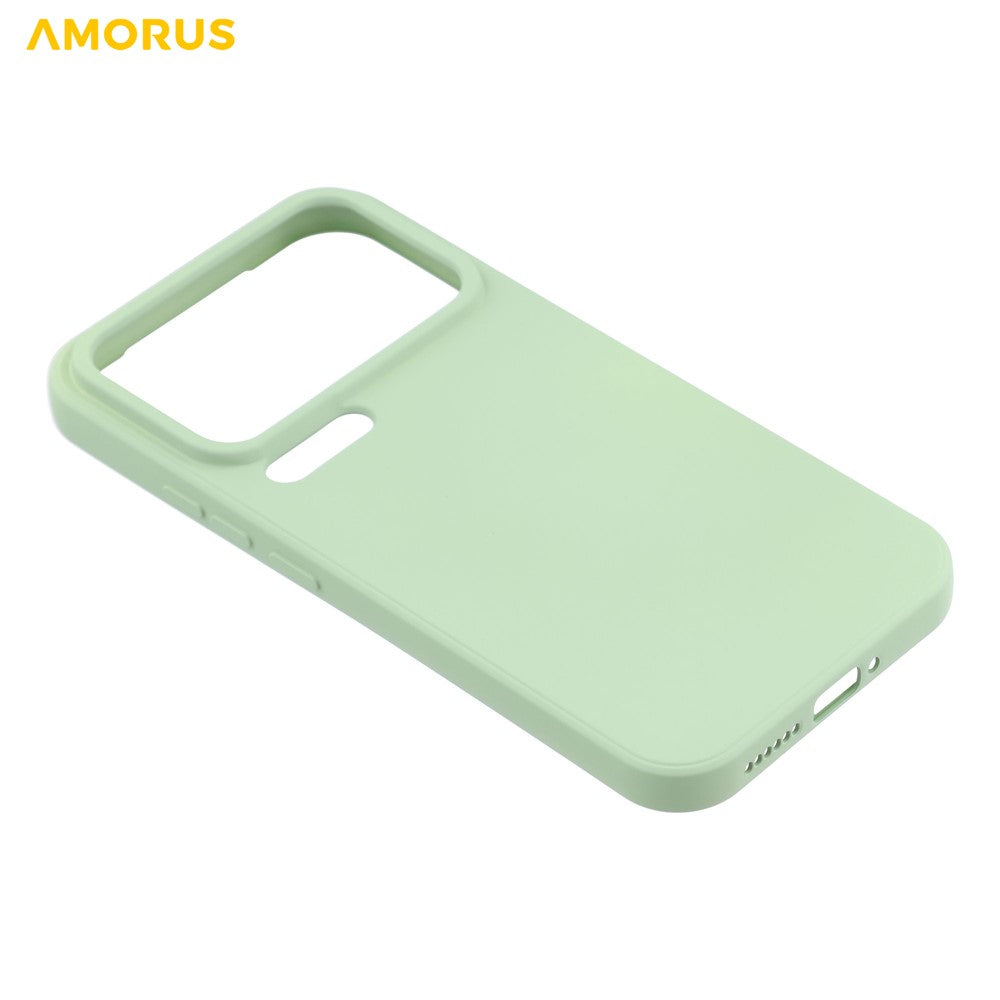 AMORUS For Xiaomi 17 Pro Max Case Precise Cutouts TPU Fiber Lining Shockproof Phone Cover - Matcha Green
