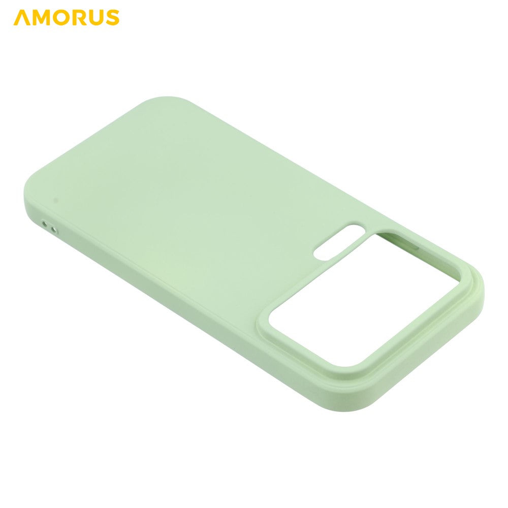 AMORUS For Xiaomi 17 Pro Max Case Precise Cutouts TPU Fiber Lining Shockproof Phone Cover - Matcha Green