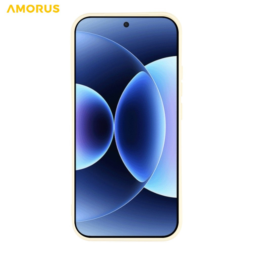 AMORUS For Xiaomi 17 Pro Max Case Precise Cutouts TPU Fiber Lining Shockproof Phone Cover - White