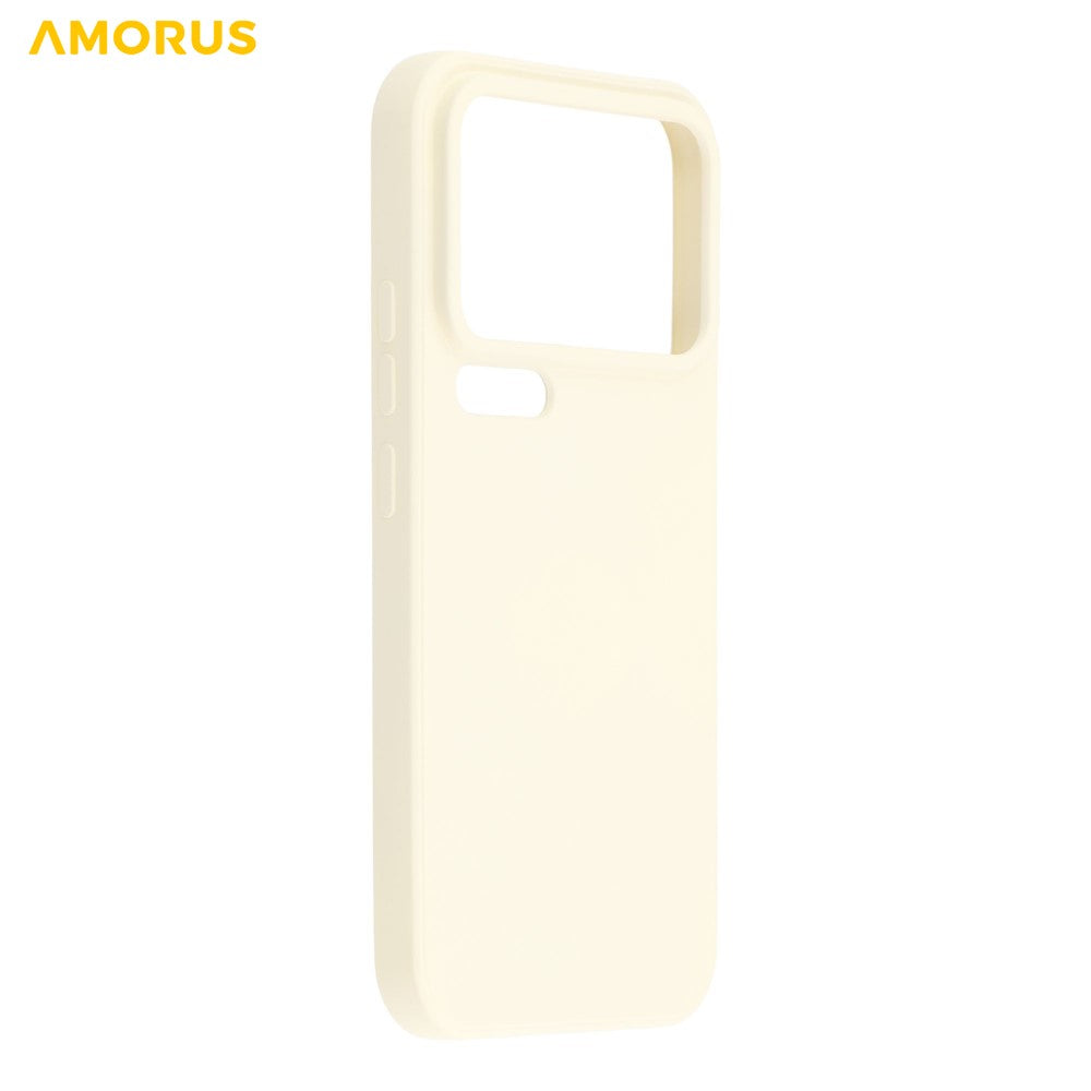 AMORUS For Xiaomi 17 Pro Max Case Precise Cutouts TPU Fiber Lining Shockproof Phone Cover - White