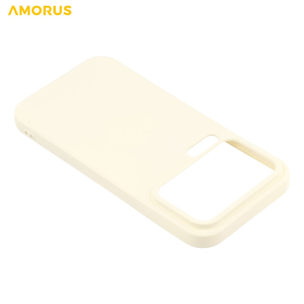 AMORUS For Xiaomi 17 Pro Max Case Precise Cutouts TPU Fiber Lining Shockproof Phone Cover - White