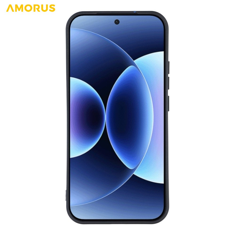 AMORUS For Xiaomi 17 Pro Max Case Precise Cutouts TPU Fiber Lining Shockproof Phone Cover - Black