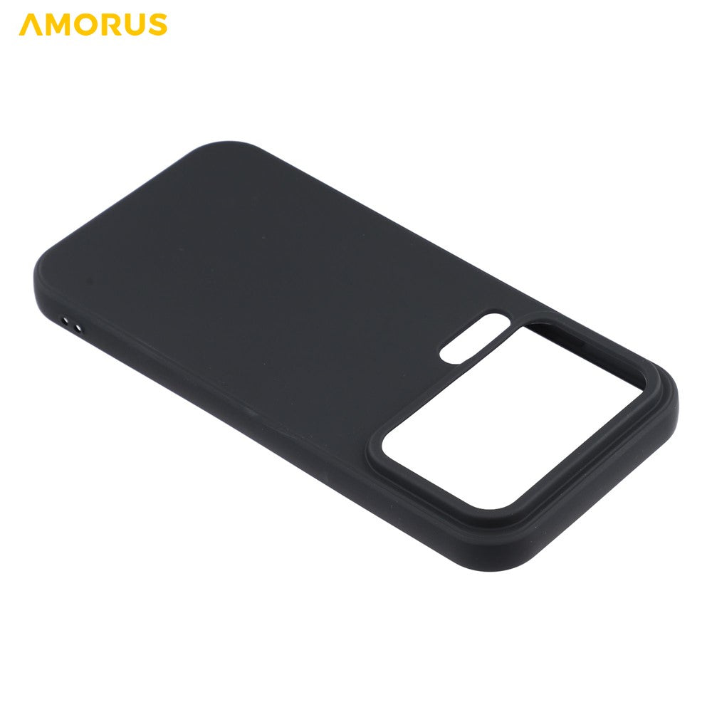 AMORUS For Xiaomi 17 Pro Max Case Precise Cutouts TPU Fiber Lining Shockproof Phone Cover - Black