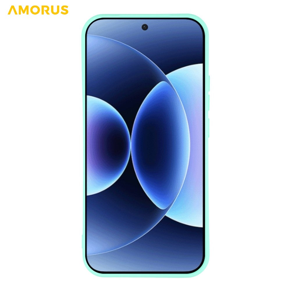 AMORUS For Xiaomi 17 Pro Max Case Precise Cutouts TPU Fiber Lining Shockproof Phone Cover - Baby Blue
