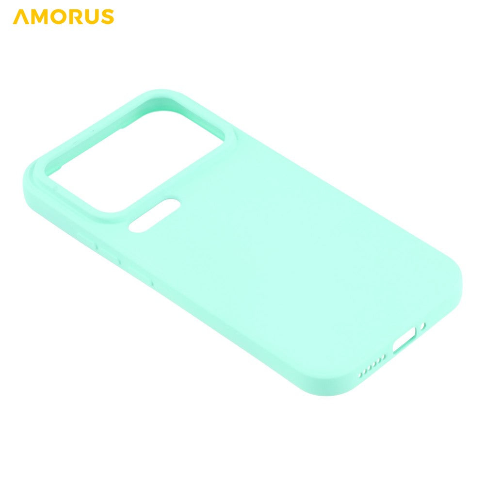 AMORUS For Xiaomi 17 Pro Max Case Precise Cutouts TPU Fiber Lining Shockproof Phone Cover - Baby Blue