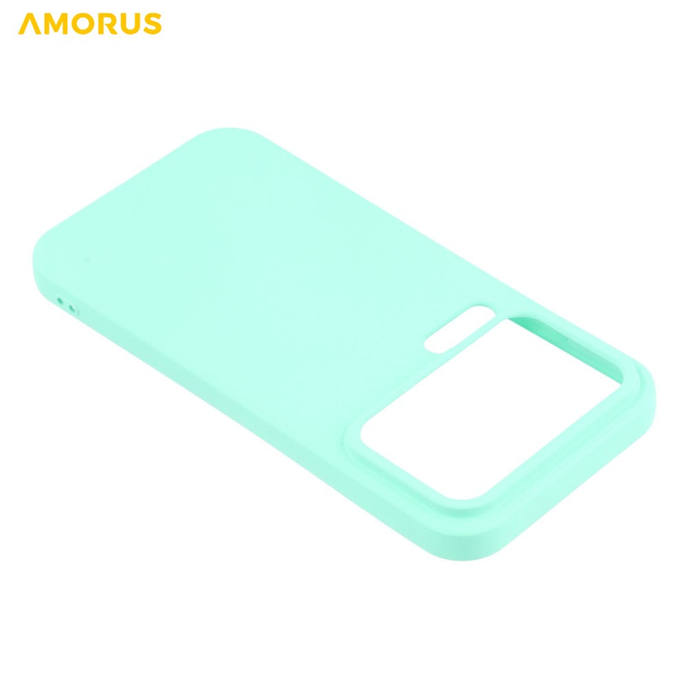 AMORUS For Xiaomi 17 Pro Max Case Precise Cutouts TPU Fiber Lining Shockproof Phone Cover - Baby Blue