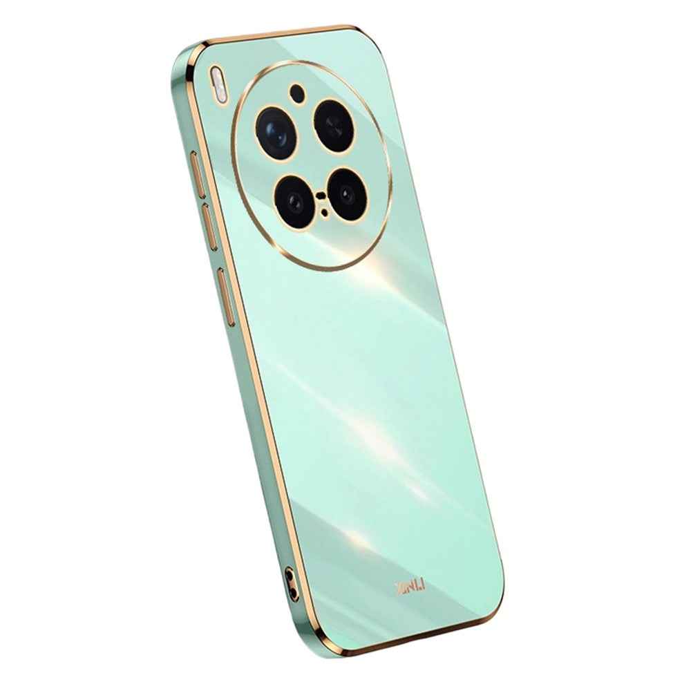 Bulk Purchasing XINLI For vivo X300 Pro 5G Case TPU Phone Cover with Electroplating Frame - Cyan