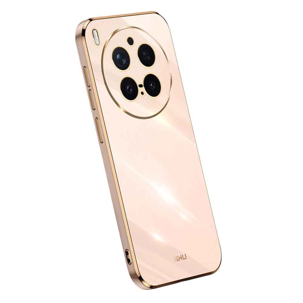 Bulk Purchasing XINLI For vivo X300 Pro 5G Case TPU Phone Cover with Electroplating Frame - Pink