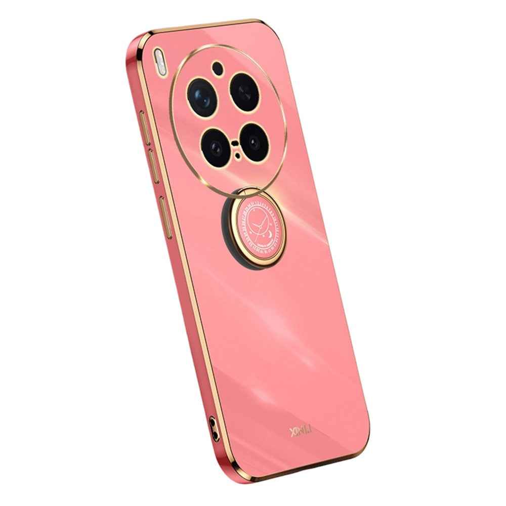 Bulk Purchasing XINLI For vivo X300 Pro 5G Case Ring Kickstand Electroplating TPU Phone Cover - Red