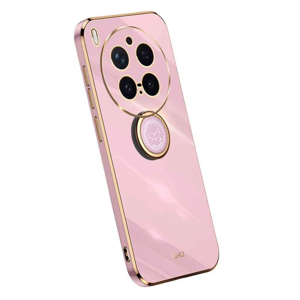 Bulk Purchasing XINLI For vivo X300 Pro 5G Case Ring Kickstand Electroplating TPU Phone Cover - Purple