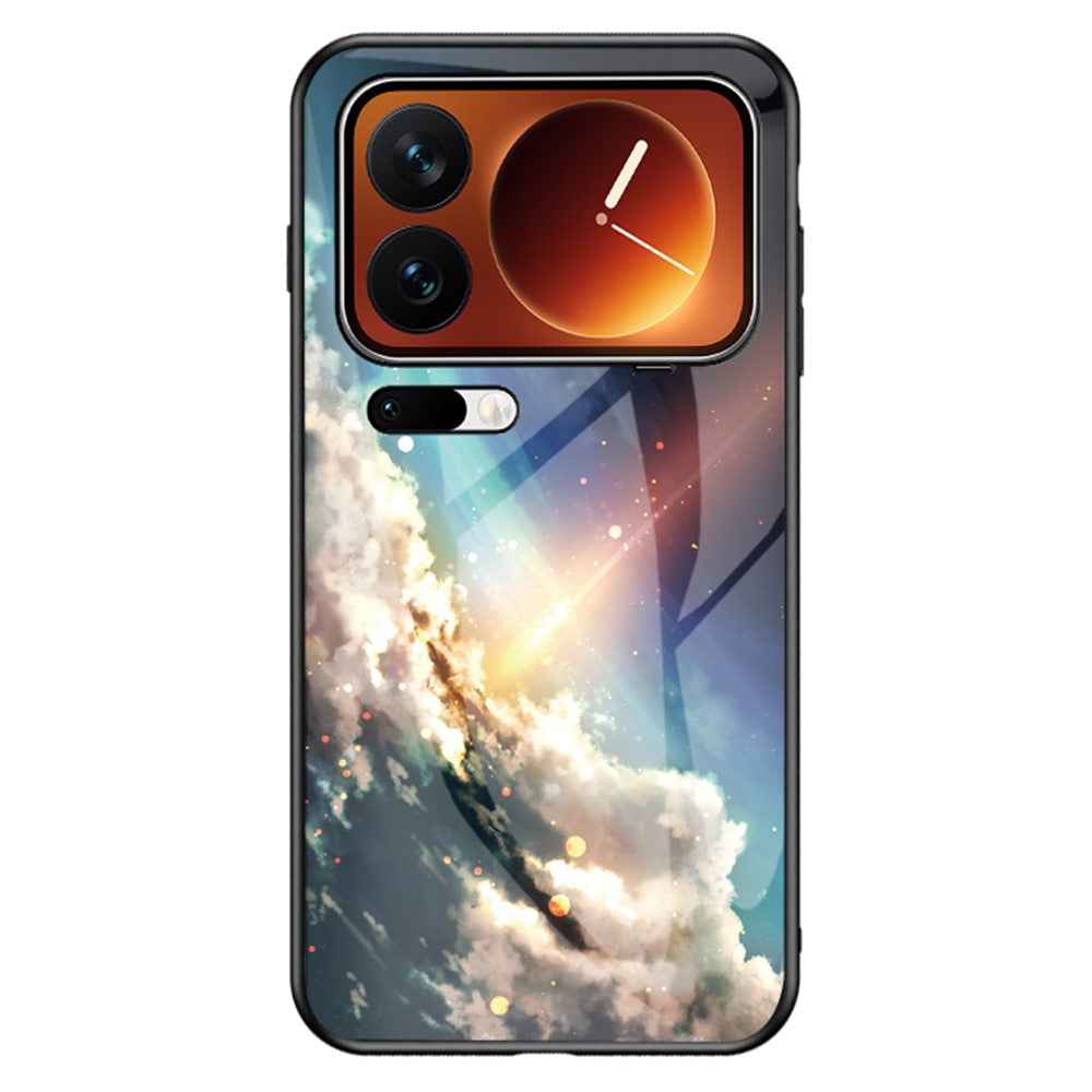 For Xiaomi 17 Pro Case Starry Sky Pattern Tempered Glass Phone Cover - Bright Starry Sky
