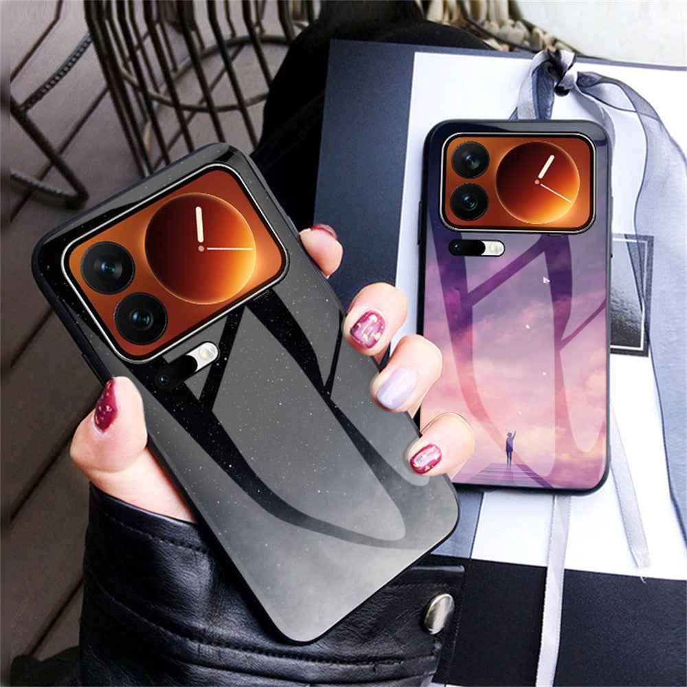 For Xiaomi 17 Pro Case Starry Sky Pattern Tempered Glass Phone Cover - Bright Starry Sky