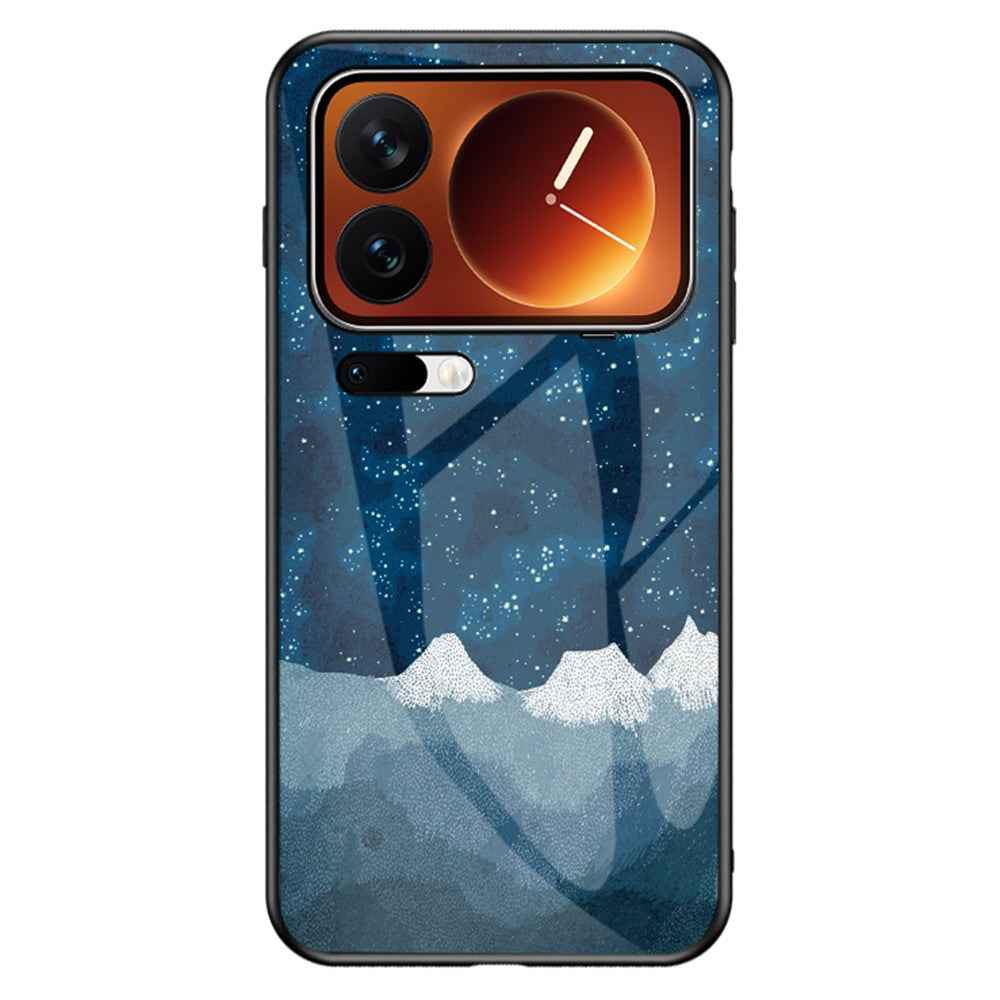 For Xiaomi 17 Pro Case Starry Sky Pattern Tempered Glass Phone Cover - Scattering Starry