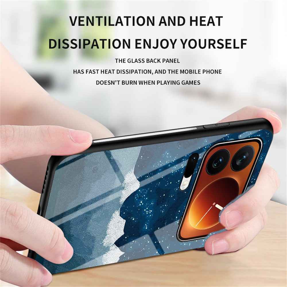 For Xiaomi 17 Pro Case Starry Sky Pattern Tempered Glass Phone Cover - Cosmic Starry Sky