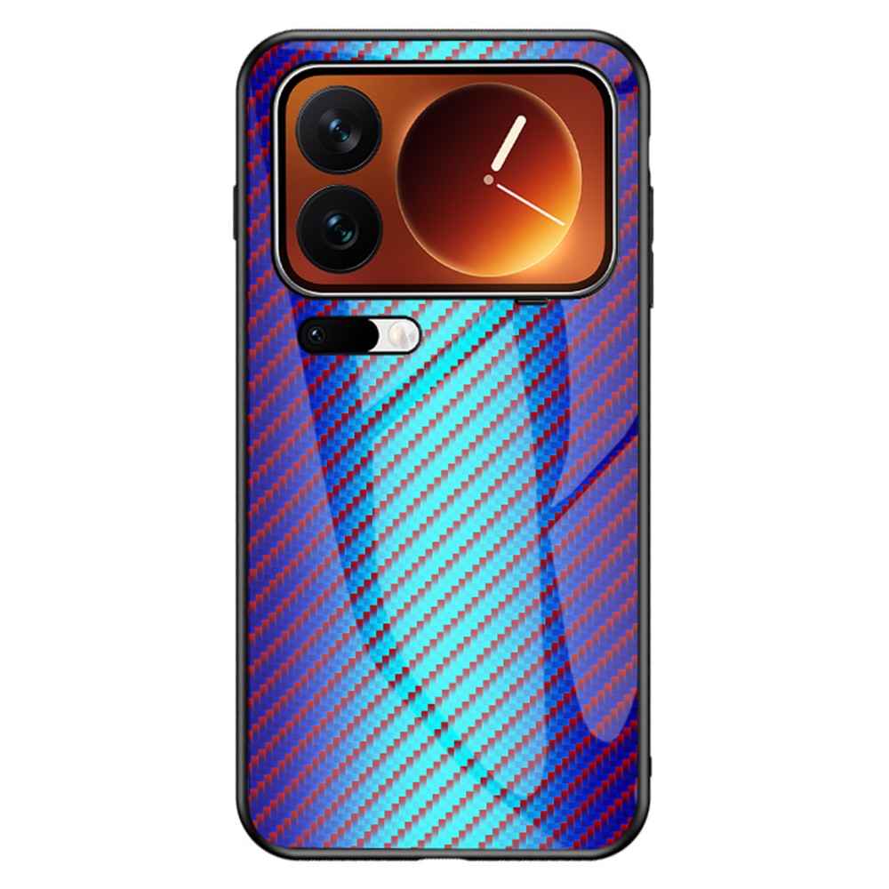 For Xiaomi 17 Pro Case Tempered Glass Shockproof Phone Cover - Blue Fiber