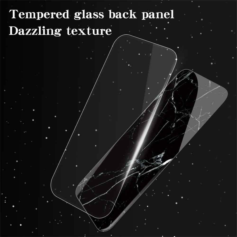 For Xiaomi 17 Pro Case Marble Pattern Tempered Glass + PC + TPU Protective Phone Cover - White Marble