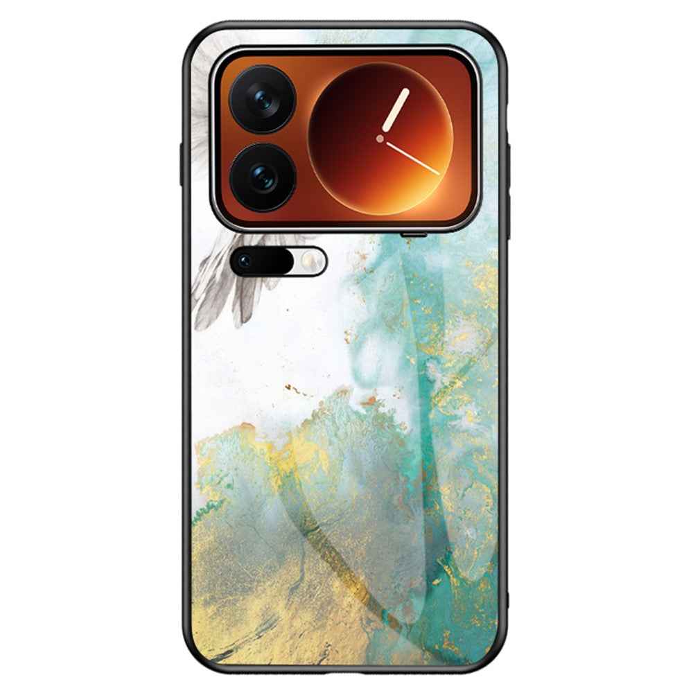 For Xiaomi 17 Pro Case Marble Pattern Tempered Glass + PC + TPU Protective Phone Cover - Flying Pigeon Marble