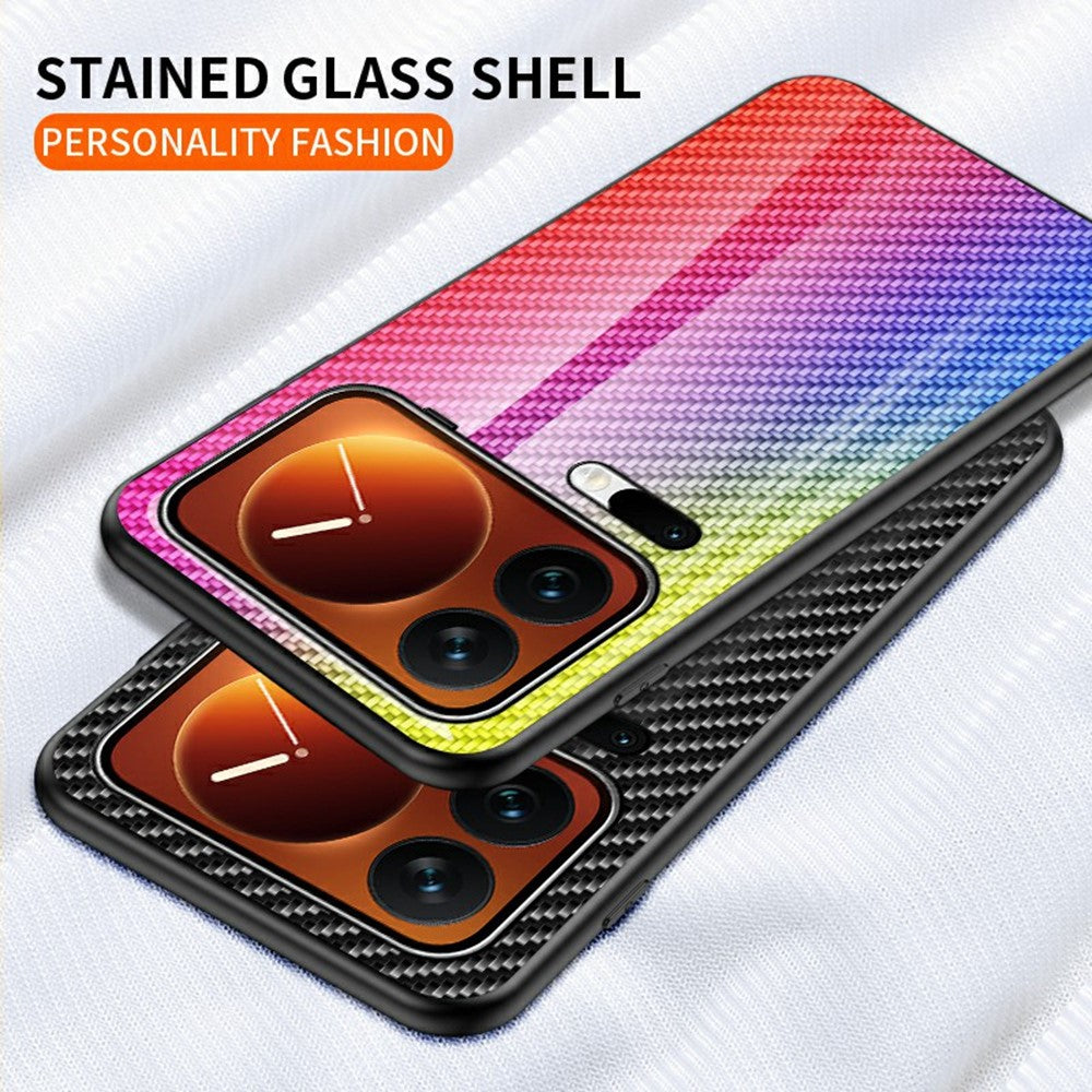 For Xiaomi 17 Pro Max Case Tempered Glass Shockproof Phone Cover - Colorful Fiber