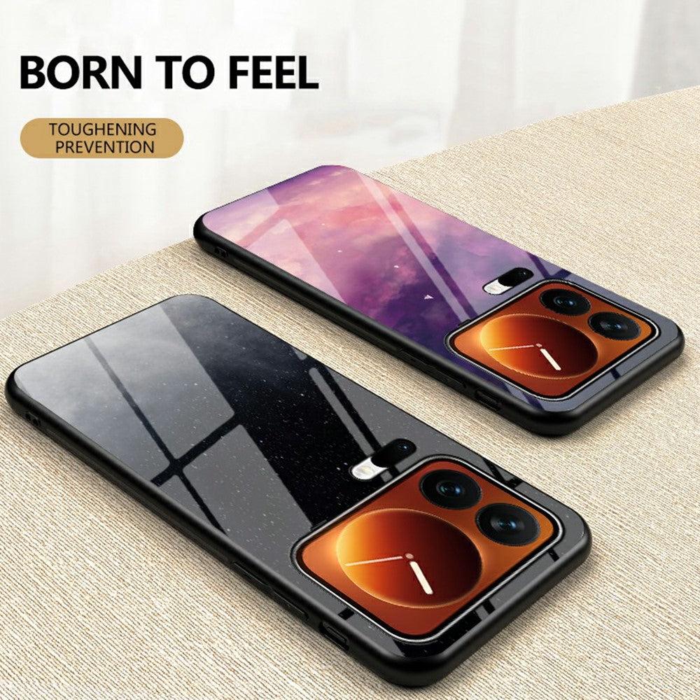 For Xiaomi 17 Pro Max Case Starry Sky Pattern Tempered Glass Phone Cover - Color Starry Sky