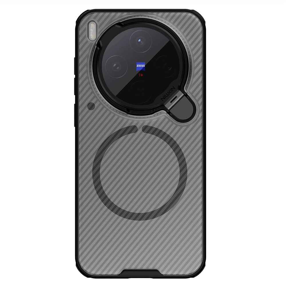 NILLKIN Camshield Prop Magnetic Series for vivo X300 5G Magnetic Case Clear Lens Lid PC TPU Phone Back Cover - Transparent Black