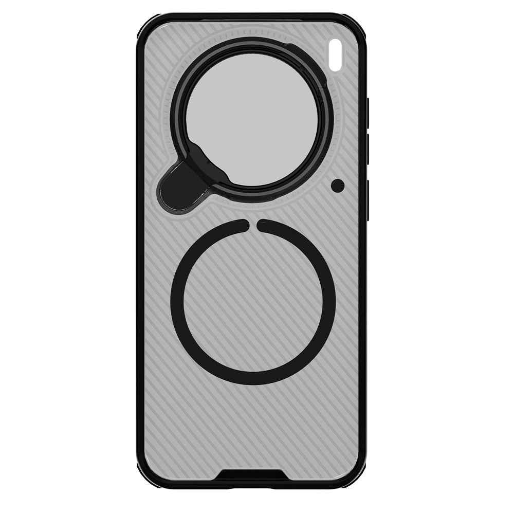 NILLKIN Camshield Prop Magnetic Series for vivo X300 5G Magnetic Case Clear Lens Lid PC TPU Phone Back Cover - Transparent Black