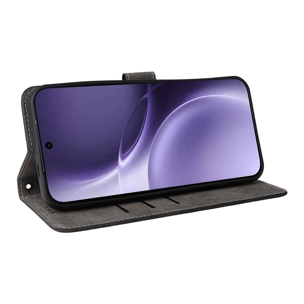 For vivo X300 Pro 5G Case Wallet RFID Blocking PU Leather Phone Cover Stand with Strap - Black