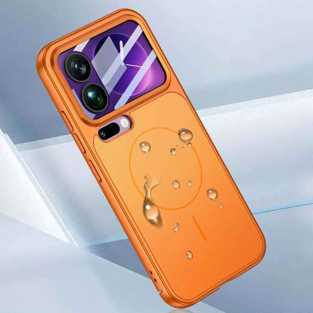 For Xiaomi 17 Pro Magnetic Case Transform to for iPhone 17 Pro Matte PC Phone Cover with Rear Screen Film - Silver