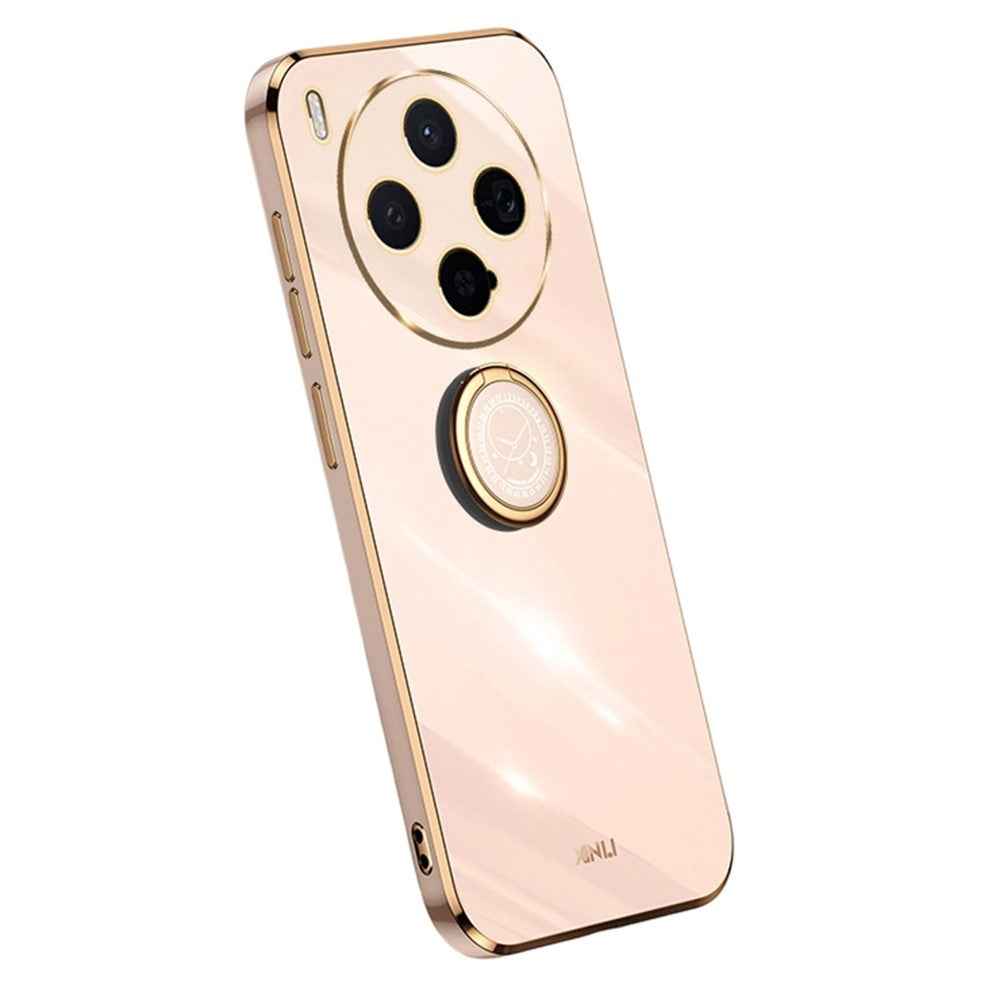 Bulk Purchasing XINLI For vivo X300 5G Case Ring Kickstand Electroplating TPU Phone Cover - Pink