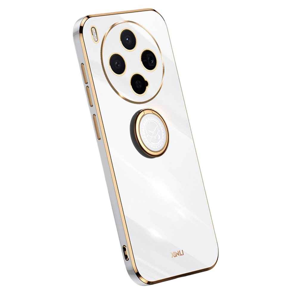 Bulk Purchasing XINLI For vivo X300 5G Case Ring Kickstand Electroplating TPU Phone Cover - White